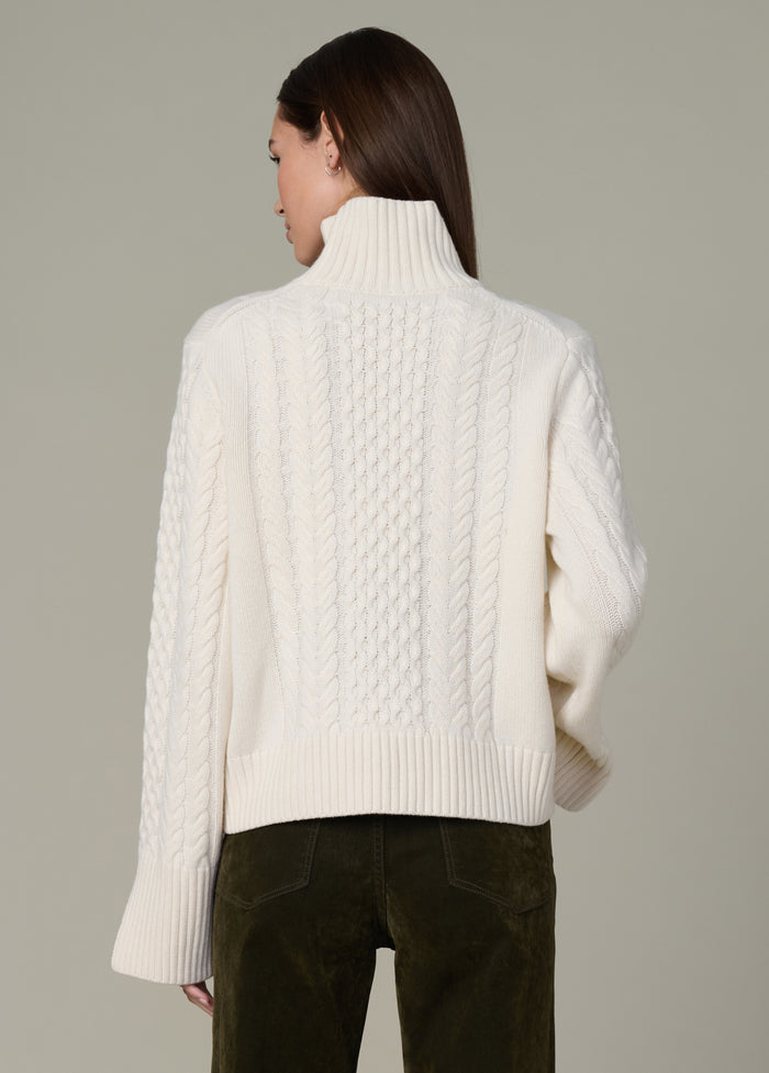 Joe's THE ELLA FUNNEL NECK SWEATER ECRU