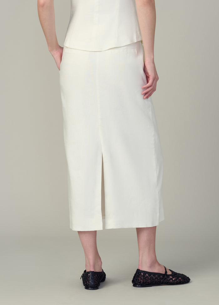 Joe's THE MAEVE TAILORED MIDI SKIRT ECRU