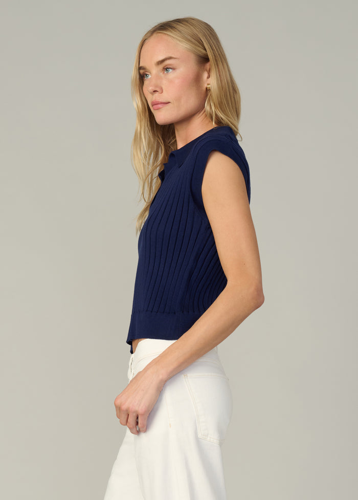 Joe's THE MAL POPOVER SWEATER VEST NAVY