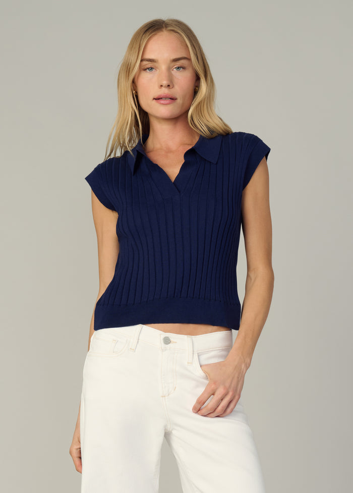 joe's THE MAL POPOVER SWEATER VEST NAVY