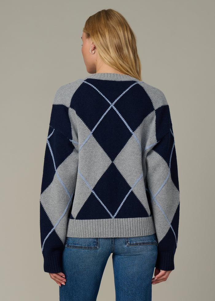 Joe's THE RELAXED FIT CARDIGAN BLUE ARGYLE