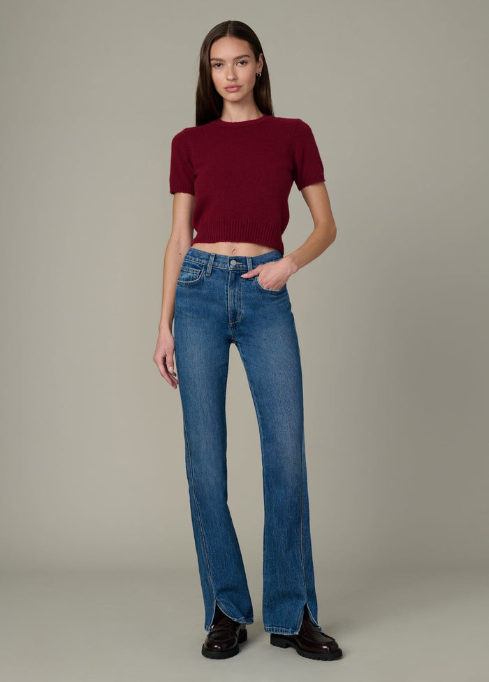 Joe's THE STEPH SHRUNKEN SWEATER TEE SYRAH