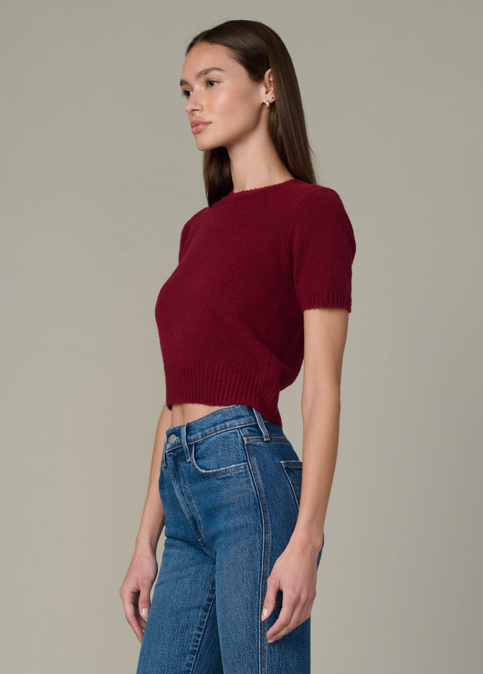 Joe's THE STEPH SHRUNKEN SWEATER TEE SYRAH