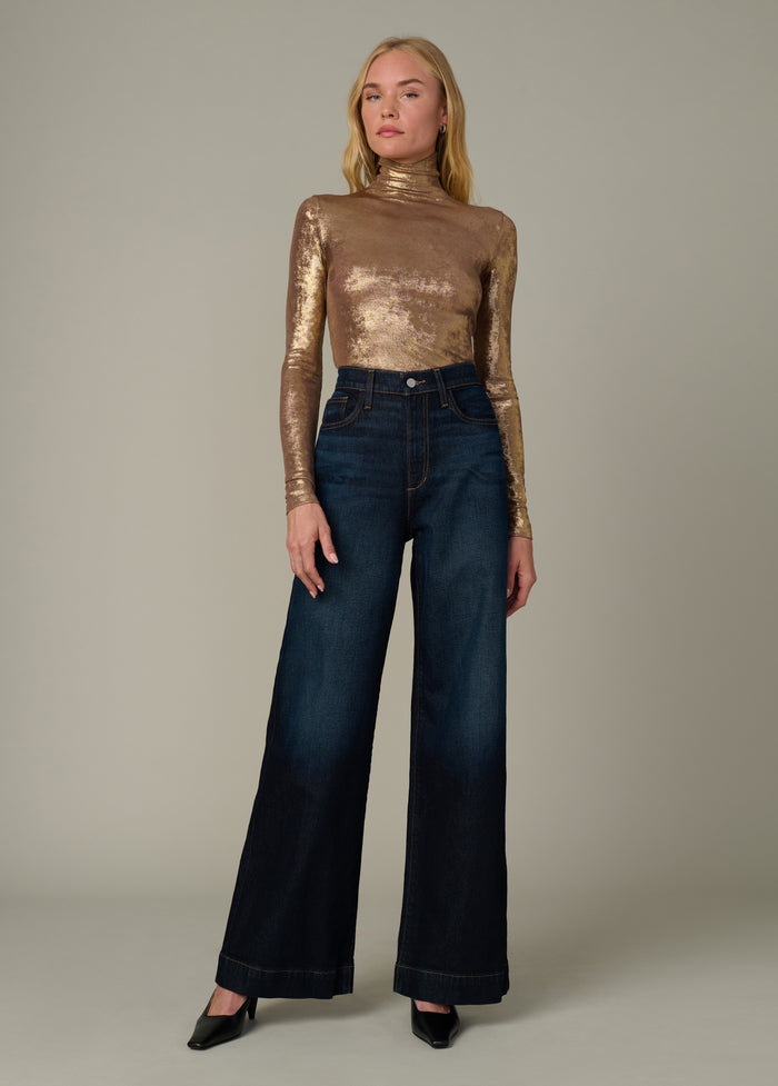 Joe's THE TONY LONG SLEEVE TOP BRONZE BROWN