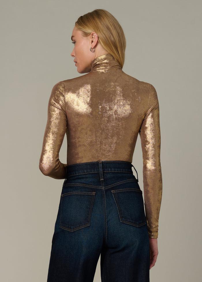 Joe's THE TONY LONG SLEEVE TOP BRONZE BROWN