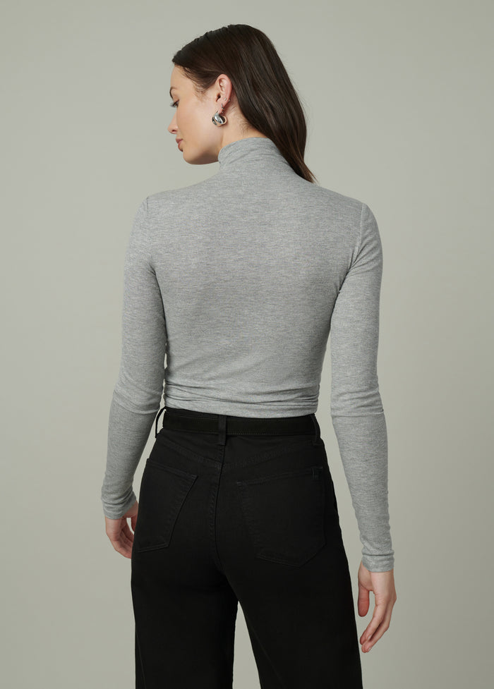 Joe's THE TONY LONG SLEEVE TOP HEATHER GREY
