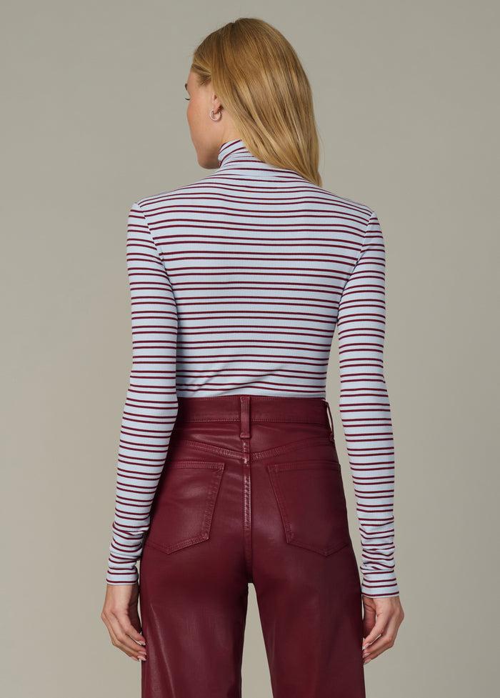 Joe's THE TONY LONG SLEEVE TOP SKY SYRAH STRIPE