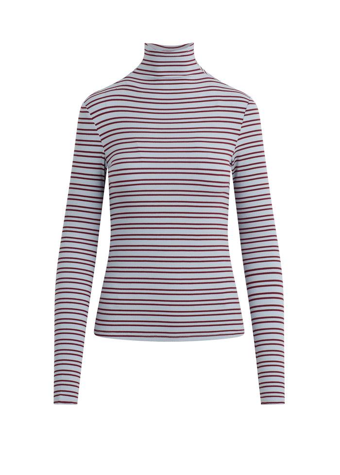 Joe's THE TONY LONG SLEEVE TOP SKY SYRAH STRIPE