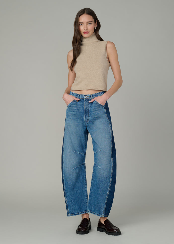 Joe's THE STEVIE SLEEVELESS ROLL NECK SWEATER CAMEL