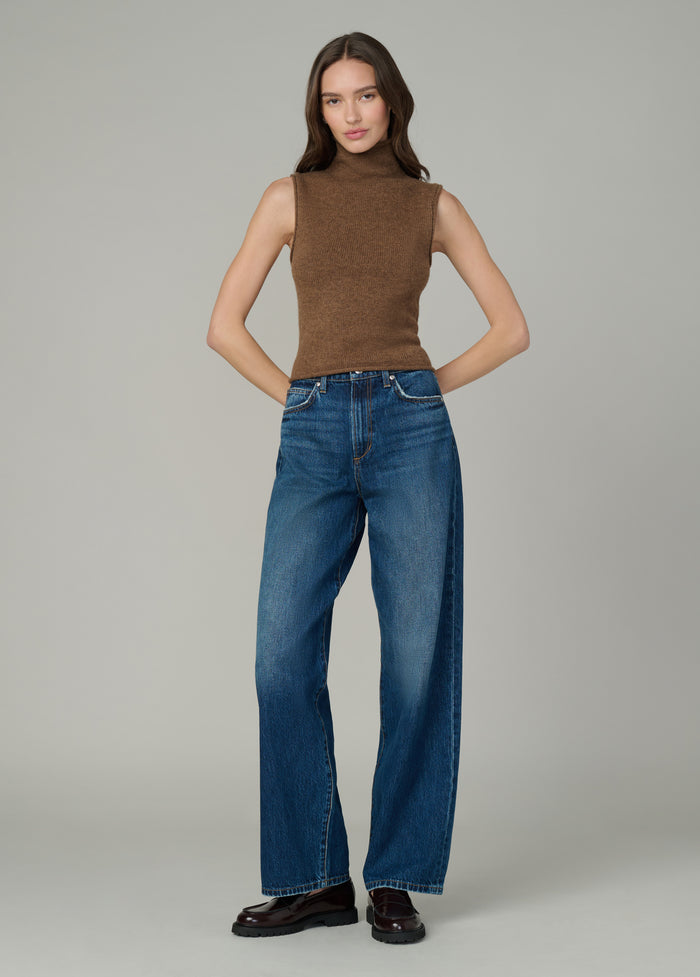 Joe's THE STEVIE SLEEVELESS ROLL NECK SWEATER CINNAMON