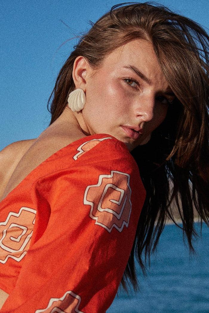 Johanna Ortiz Shell Earrings