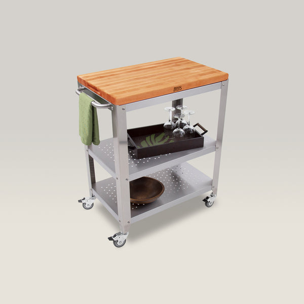 John Boos Cherry Cucina Culinarte With Removable Cutting Board