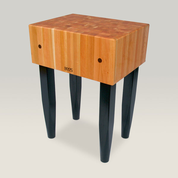 John Boos Cherry Le Bloc With 10" End Grain Block Black Colored Legs