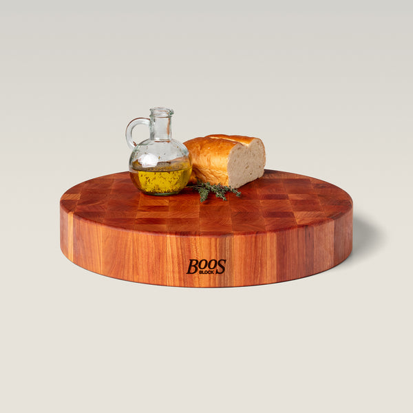 John Boos Cherry Round Chopping Block Reversible End Grain 3" Thick (CCB Series)