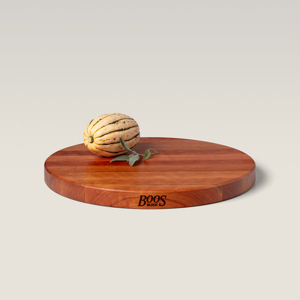 John Boos Cherry Round Cutting Board 1-1/2" Thick (R-Board Series)