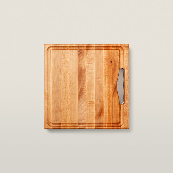 John Boos Maple Newton Prep Master Cutting Board With Juice Groove & Stainless Pan (Prep Master Series)
