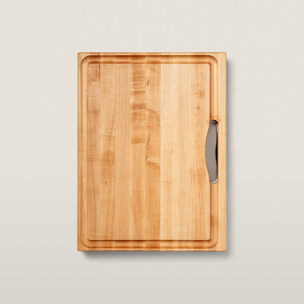 John Boos Maple Newton Prep Master Cutting Board With Juice Groove & Stainless Pan (Prep Master Series)
