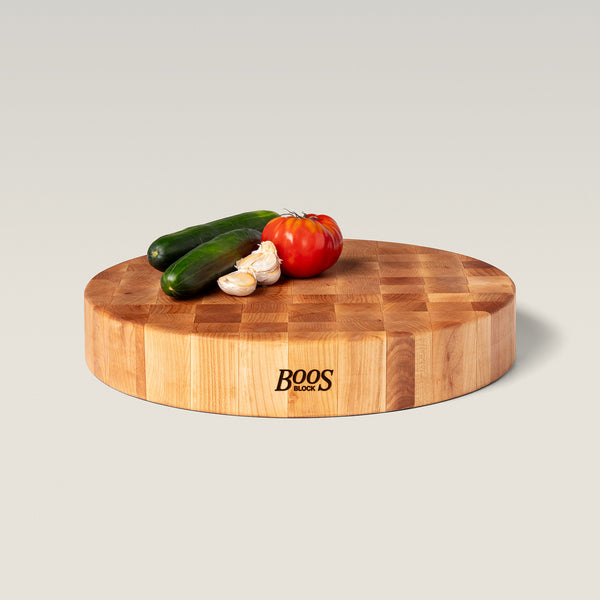 John Boos Maple Round Chopping Block Reversible End Grain 3" Thick (CCB Series)