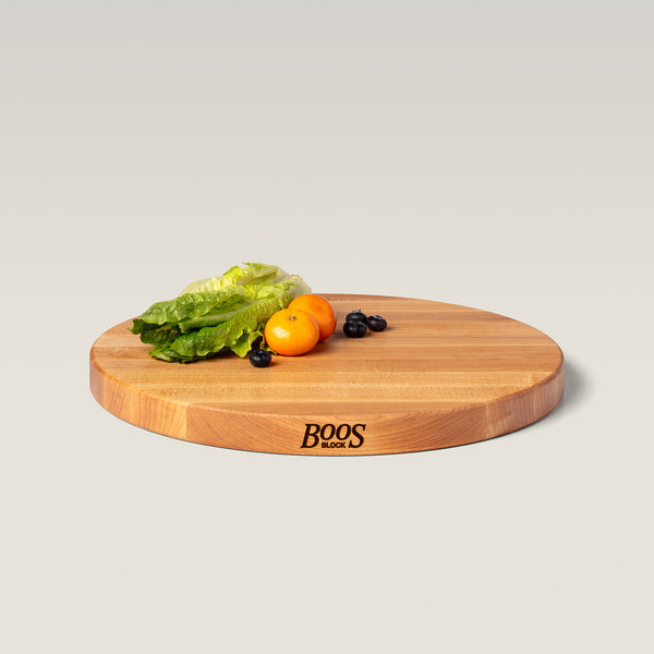 John Boos Maple Round Cutting Board 1-1/2" Thick (R-Board Series)