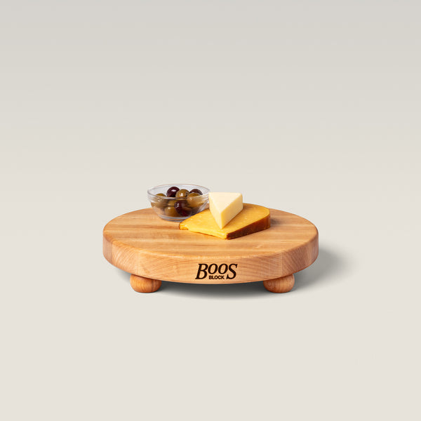 John Boos Maple Round Cutting Board With Maple Feet 1-1/2" Thick (B Series)