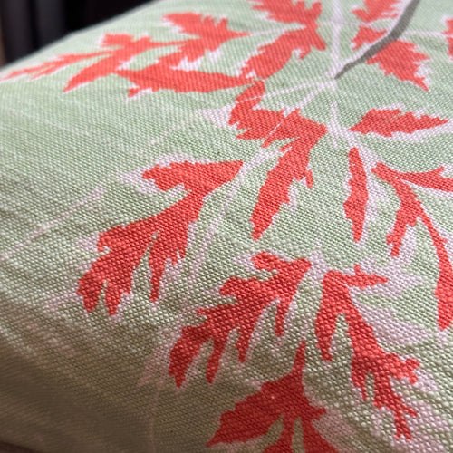 John Derian 16" X 24" 2308 Pillow In Sprout Add To Cart Details 16" X 24" 55% Cotton 45% Linen Insert Included Handmade in India. Care Dry Clean Only   Celebrated For Their Unique Wool Stoles Printed Bags Cardigans And Pil