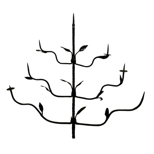 John Derian 18th Century Wrought Iron Candelabra Add To Cart Included In Our Carefully Curated Antique Furniture Collection Is An Antique Candelabra Dating Back To The 1700s Made Of Wrought Iron Featuring 7 Labras And A Three Fo