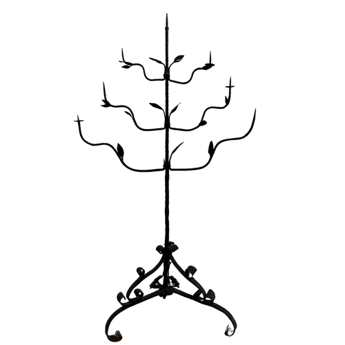 john derian 18th Century Wrought Iron Candelabra Add to cart Included in our carefully curated antique furniture collection is an antique Candelabra dating back to the 1700s made of wrought iron featuring 7 labras and a three fo