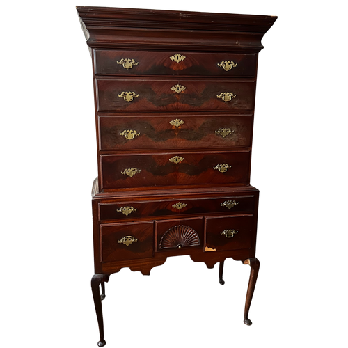 John Derian 19th Century Early Queen Anne High Boy Add To Cart Included In Our Carefully Curated Antique Furniture collection Is An The 19th-century Early Queen Anne High Boy A Piece Of Furniture Characterized By Its Tall And N