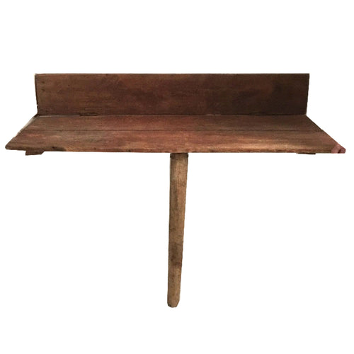 john derian 19th Century One Legged Wall Table Add to cart Details 49" L x 18" W x 29" H Wood top with metal base c. 1860 Please note that vintage items will embrace unique variations such as stains tears and general wear. Fo