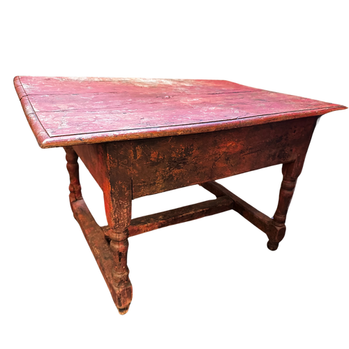 John Derian 19th Century Painted Antique Table With Drawer Add To Cart Included In Our Carefully Curated Antique Furniture collection Is A 19th Century Painted Table Featuring A A 24" L X 20.5" W