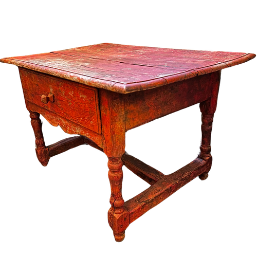 john derian 19th Century Painted Antique Table with Drawer Add to cart Included in our carefully curated antique furniture collection is a 19th century painted table featuring a a 24" L x 20.5" W