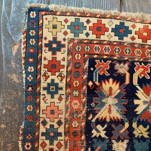 John Derian 2’10” X 4’1" 19th Century Caucasian Prayer Rug Add To Cart FINAL SALE  Details 2' 10” X 4' 1"