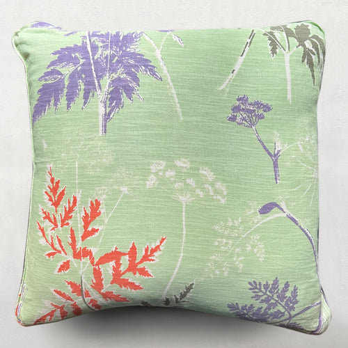 john derian 24" x 24" 2308 Pillow in Sprout Add to cart Details 24" x 24" 55% Cotton 45% Linen Insert included Handmade in India. Care Dry clean only   Celebrated for their unique wool stoles printed bags cardigans and pil