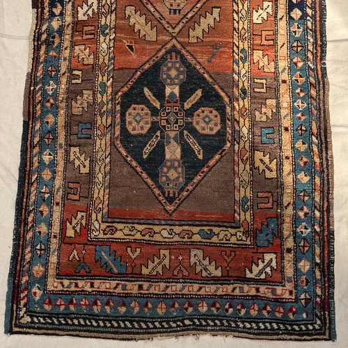 John Derian 3'5" X 11'11" Antique Runner Add To Cart FINAL SALE This Antique Runner Rug Features Bold Geometric Patterns And Rich Earthy Colors Characteristic Of Rugs From The Caucasus Region. Handwoven With Natural Dyes Its Des
