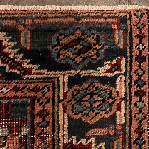 John Derian 3'9" X 2'8" Antique Heriz Rug (DB12918) Add To Cart FINAL SALE This Antique Heriz Rug Is An Example Of Persian Village Weaving Originating From The Heriz Region In Northwestern Iran Near Tabriz. These Rugs Are Renown