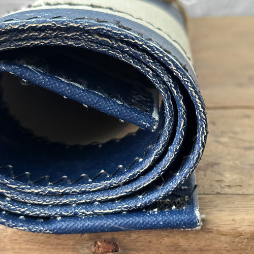 John Derian 3' X 5'8" Black Point Mercantile Painted Canvas Mat #21 Painted Canvas Mat