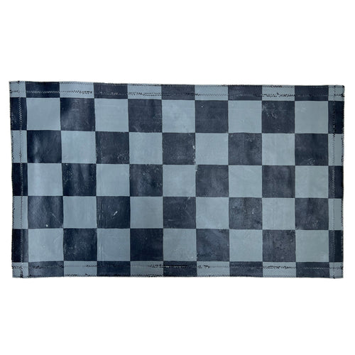 john derian 3' x 5' Black Point Mercantile Painted Canvas Mat #8 Painted Canvas Mat