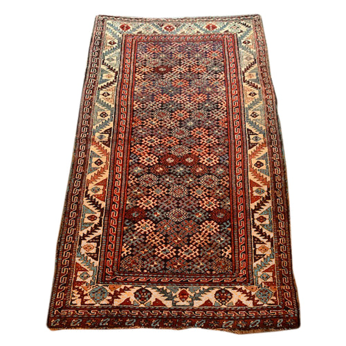 John Derian 4’1” X 6’10" 19th Century Caucasian Rug Add To Cart FINAL SALE  Details 4’1” X 6’10"