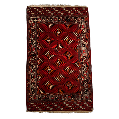 john derian 4'2" x 6'2" Antique Caucasian Rug Add to cart FINAL SALE This antique Caucasian rug features bold geometric patterns and rich earthy colors characteristic of rugs from the Caucasus region. Handwoven with natural dyes