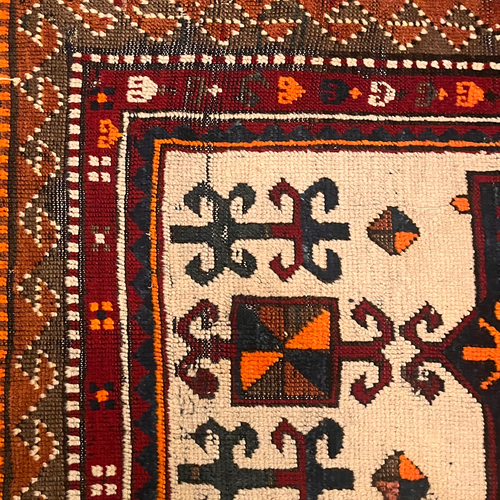 John Derian 4'9" X 3'1" Antique Kazak Rug (C91236) Add To Cart FINAL SALE An Antique Kazak Rug Is A Prominent Example Of Caucasian Weaving Originating From The Kazak Region In The South Caucasus. These Rugs Are Known For Their B