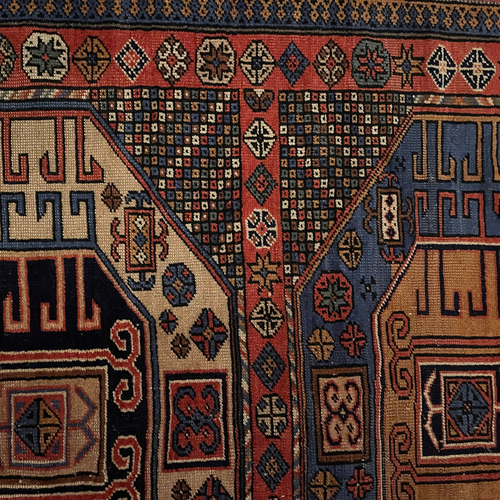 John Derian 5'4" X 7'11" Antique Caucasian Rug Add To Cart FINAL SALE This Antique Caucasian Rug Features Bold Geometric Patterns And Rich Earthy Colors Characteristic Of Rugs From The Caucasus Region. Handwoven With Natural Dye