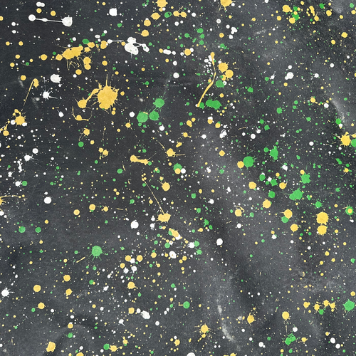 John Derian 5' 7.5" X 9' Black Point Mercantile Splatter Painted Canvas Mat #26 Painted Canvas Mat