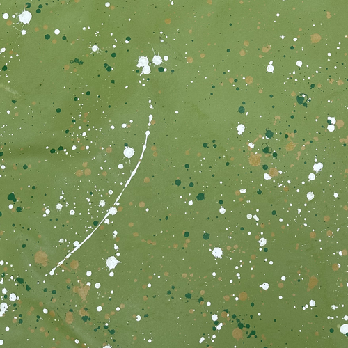 John Derian 5' 7.5" X 9' Black Point Mercantile Splatter Painted Canvas Mat #25 Painted Canvas Mat