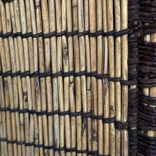 John Derian 6'10 X 15'8" Vintage Moroccan Tuareg Mat 41 Tuareg Mat