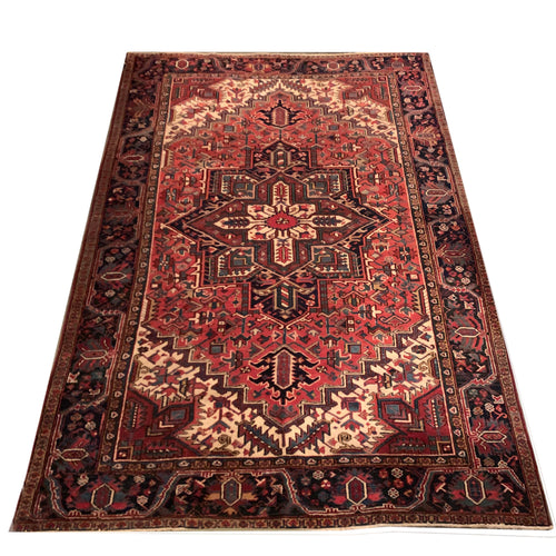 John Derian 6’ 4" X 9’ 5" Heriz Rug Add To Cart FINAL SALE Details 6’ 4" X 9’ 5"  C. 20th Century Heriz Iran  Care Dry Clean Only. Please Note That Vintage & Antique Items May Embrace Unique Variations Such As Tears St