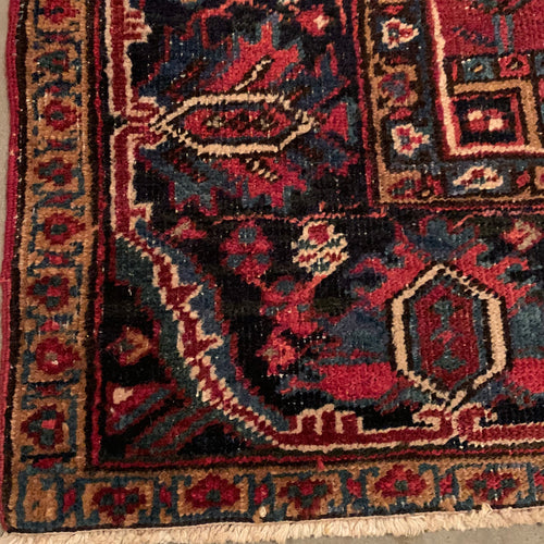 John Derian 6’ 4" X 9’ 5" Heriz Rug Add To Cart FINAL SALE Details 6’ 4" X 9’ 5"  C. 20th Century Heriz Iran  Care Dry Clean Only. Please Note That Vintage & Antique Items May Embrace Unique Variations Such As Tears St
