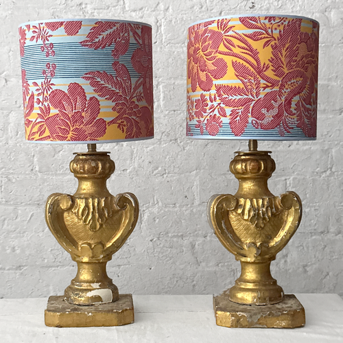 john derian 7" H Antique French Paper Custom Drum Lampshade Pair #A16 Add to cart Illuminate your space with a touch of history through a custom lampshade crafted from antique French wallpaper. This timeless shade pair feature