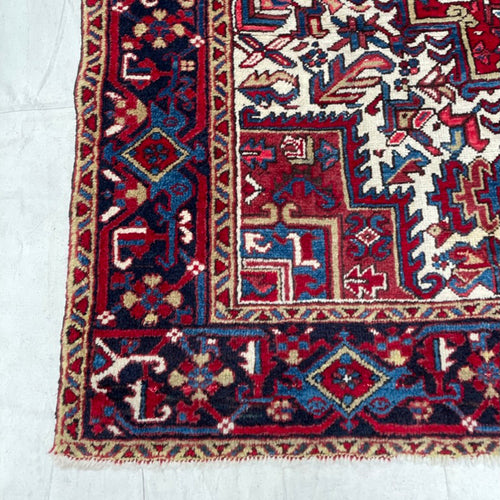 John Derian 7' X 8’5" Antique Rug (#4) Add To Cart FINAL SALE  Details 7' X 8’5" 19th Century Care Dry Clean Only. Please Note That Vintage & Antique Items May Embrace Unique Variations Such As Tears Stains And General Wear