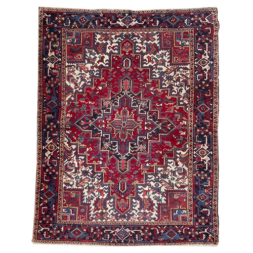 john derian 7' x 8’5" Antique Rug (#4) Add to cart FINAL SALE  Details 7' x 8’5" 19th Century Care Dry clean only. Please note that vintage & antique items may embrace unique variations such as tears stains and general wear