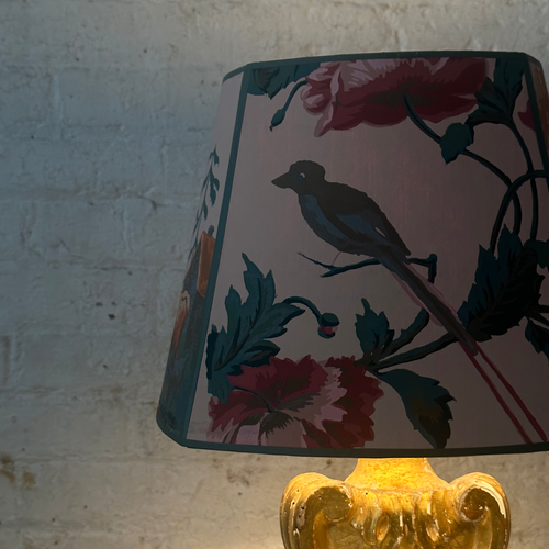 John Derian 8" H Antique French Paper Custom Lampshade #A21 Add To Cart Illuminate Your Space With A Touch Of The Past With A Custom Lampshade Crafted From Antique French Wallpaper. This Timeless Shade Features A Bucolic Printed